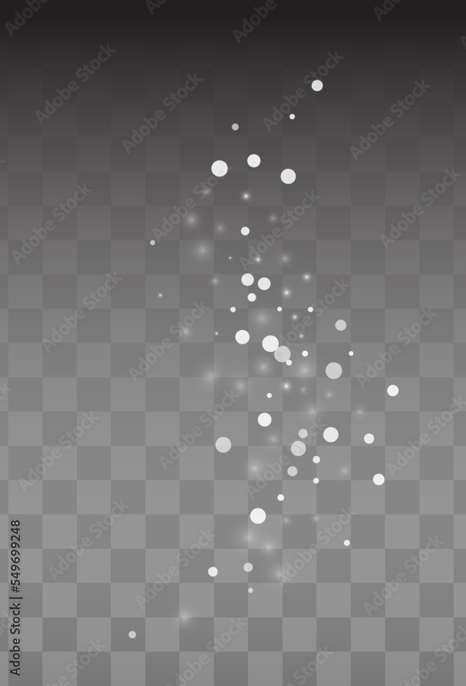 White Snowflake Vector Transparent Background.