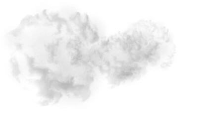 Realistic fluffy dense clouds on atransparent png Background. Element for your creativity. Smoke and clouds. Realistic smoke PNG.