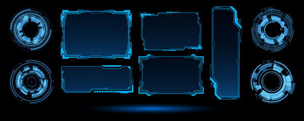 Wall Mural - abstract hud ui. Abstract hi tech. Abstract digital background with technology. Vector abstract technology. Interface.	