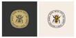 © CHEESEBURGER - Organic honey farm vector badge logo stamp vintage