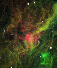 Wall Mural - flames space background