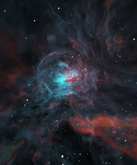 Wall Mural - spiral swirly nebula space background