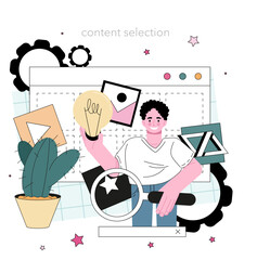 Wall Mural - content filling concept. target audience analysis and making responsive