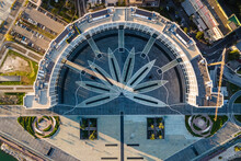 Aerial View Of Liberty Square (Piazza Della Libertà) In Salerno Downtown, Campania, Italy.