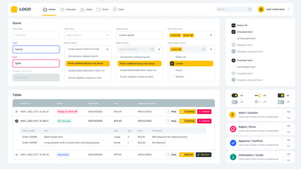 icon button table input dropdown design sources