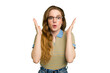© Asier - Young caucasian redhead woman isolated surprised and shocked.