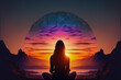 Leinwandbild Motiv Sound healing therapy and meditation ,uses aspects of music to improve health and well being. Find out which sound therapy instruments can help your meditation and relaxation at home