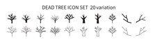 Icon Set Related To Dead Trees And Branches