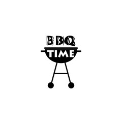 Sticker - BBQ time logo icon isolated on white background