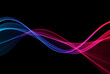 Smooth flow transparent wave smoky wave. Transparent abstract waves