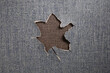 torn brown and gray fabric background