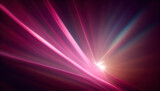 Fototapeta Tęcza - Flash light. Blur rays. Galaxy flare. Defocused neon pink purple blue color gradient glow reflection creative collage abstract background.
