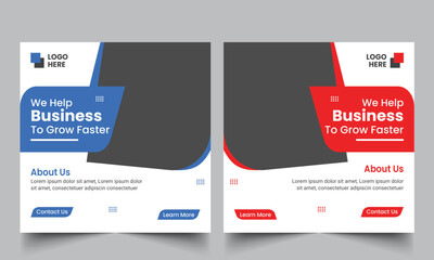 corporate Business marketing social media post banner template design.