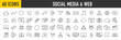© iiierlok_xolms - Set of 60 Social media and web icons in line style. Data analytics, blogging, seo, digital marketing, management, message, phone, collection. Vector illustration.