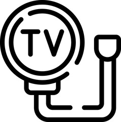 Wall Mural - Tv box cable icon outline vector. Smart monitor. Home remote