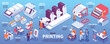 Isometric Printing House Infographics