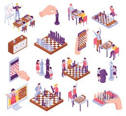 Poster - Isometric Chess Set