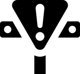 Sticker - Avoid danger warning icon