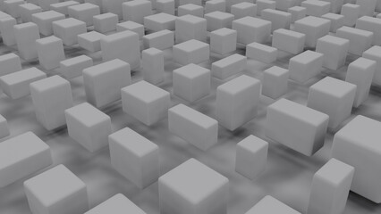 Wall Mural - grey cubes graphic graphics - randomization concept - abstract 3d illustration