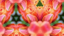 Beautiful Flower Kaleidoscopic Background, Abstract Bright Kaleidoscope Background