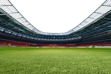 Modern football stadium ready to soccer match