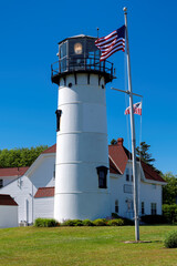 Canvas Print - Beautiful Lighthouse in Cape Cod, Chatham Lighthouse, Massachusetts, USA.	