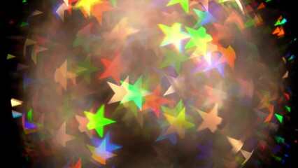 Wall Mural - abstract disco ball from multicolor flickering stars. lots of bright luminous stars in the shape of 