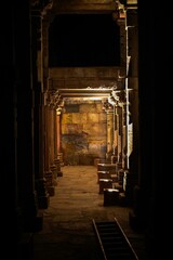 Wall Mural - Vertical shot of the Qutb Minar complex's interior in Delhi