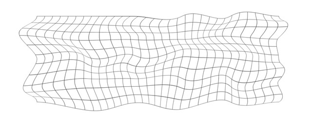 Wall Mural - mesh warp texture. distorted grid. rectangle net with deformation. checkered pattern with optic illu