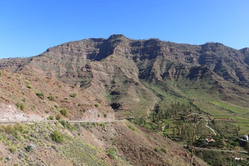 View on a mountain in the Pilancones Natural Park of Gran Canaria