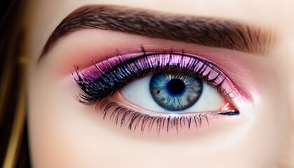 Artistic concept illustration of an closeup blue eye, background illustration.