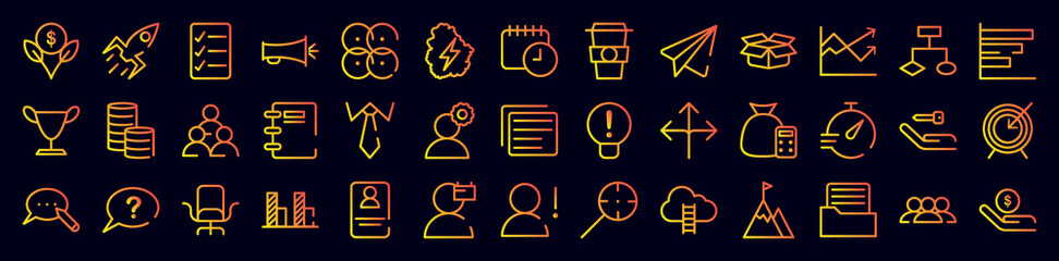 Poster - Startups nolan icons collection vector illustration design