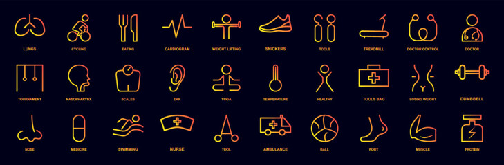 Sticker - Web health nolan icons collection vector illustration design