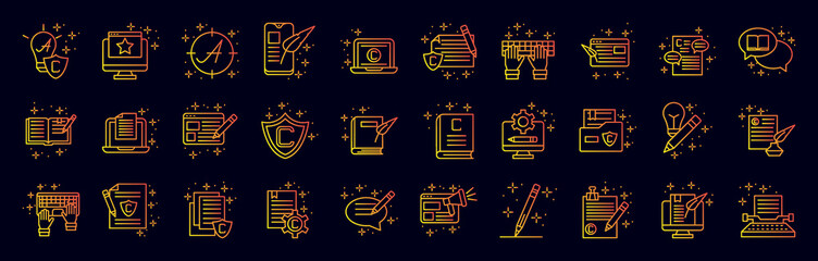 Copywriting nolan icons collection vector illustration design