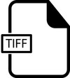 tiff file icon. tiff file symbol vector on white background..eps