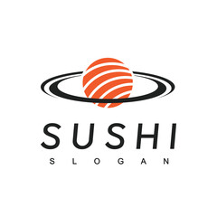 Wall Mural - Sushi Logo Design Template, Japanese Food Icon