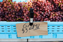 Grapes For Sale During A Farmers Market.