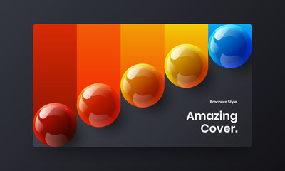 Canvas Print - unique corporate identity vector design layout. creative realistic balls site illustration.