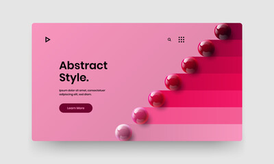Wall Mural - Bright front page vector design concept. Premium 3D spheres postcard illustration.