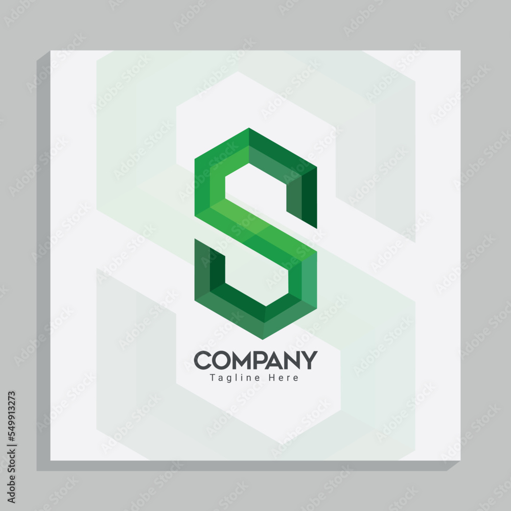 Business Letter S logo Design With 3D Style And White Background. Free ...
