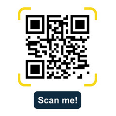 scan me. qr code scanning. vector illustration