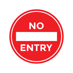 Wall Mural - no entry sign, vector illustration 