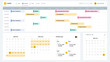 Basic UI design calendar schedule planning elements
