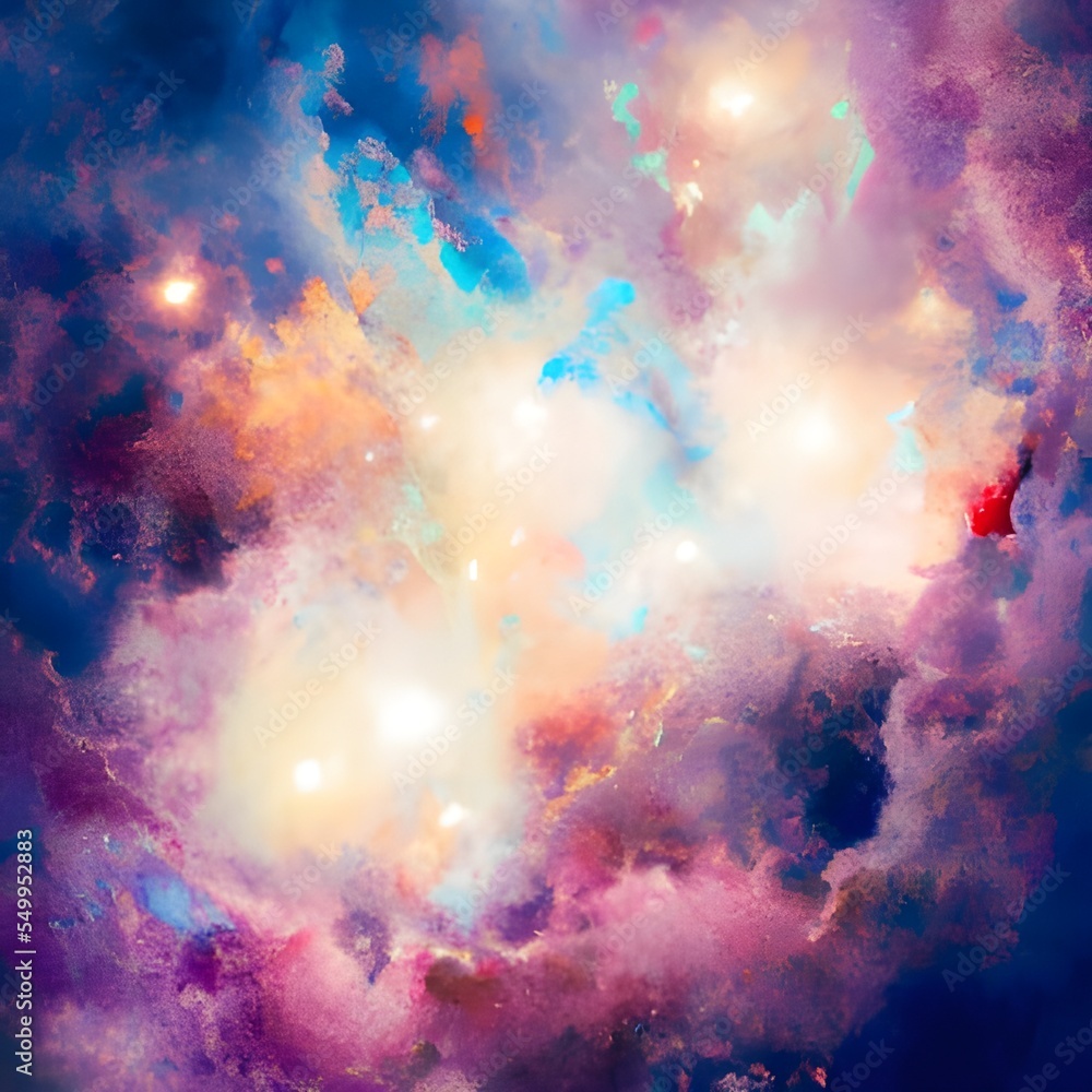 Pastel cosmic fantasy background. Generative AI. Stock Illustration ...