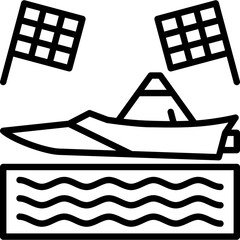 Sticker - Powerboat Racing Icon