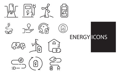 energy icon design power and electric green power illustration icon design