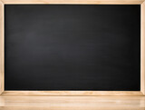 Fototapeta Sypialnia - empty Blank chalkboard in wooden frame for background . texture for educational or business background.