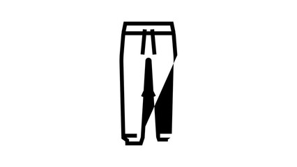 Wall Mural - joggers pants clothes line icon animation