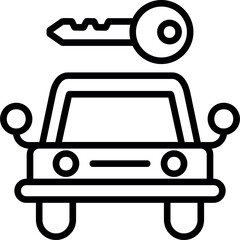 Wall Mural - Car Rental Icon