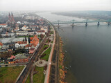 Fototapeta Paryż - Włocławek z lotu ptaka, kujawsko-pomorskie, Polska/Wloclawek city aerial view, Kuyavian-Pomeranian region, Poland